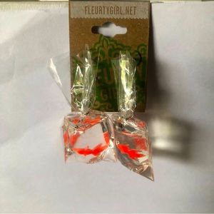 NWT Fish in Bag Dangle Earrings